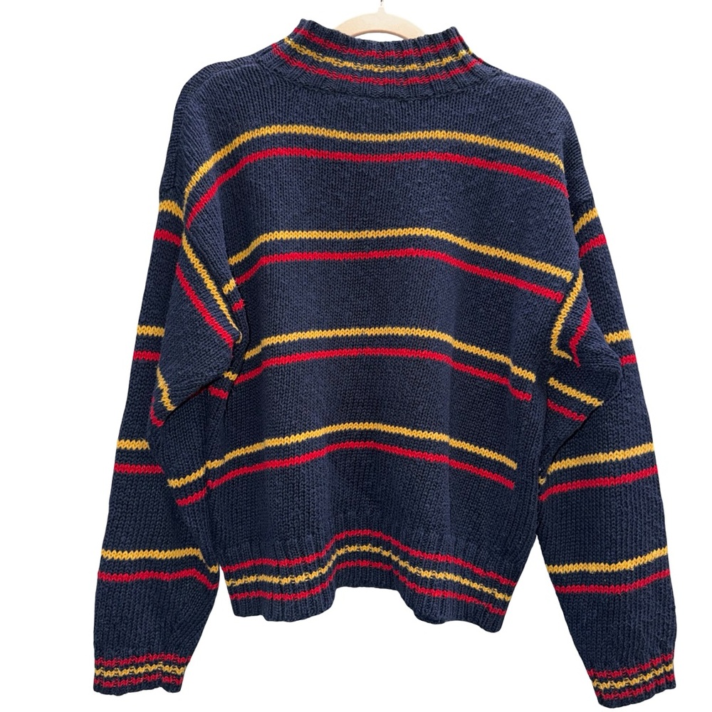 LizWear Navy and Red Argyle Women's Sweater small - Picture 3 of 6